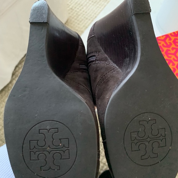 Tory Burch brown suede wedge booties - Picture 5 of 5